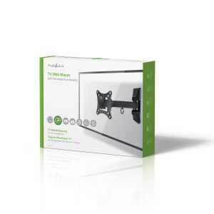 Nedis Szabadon Mozgatható Fali TV-tartókonzol | 13-27" | Max 15 kg | 2 Forgáspont (TVWM1410BK)